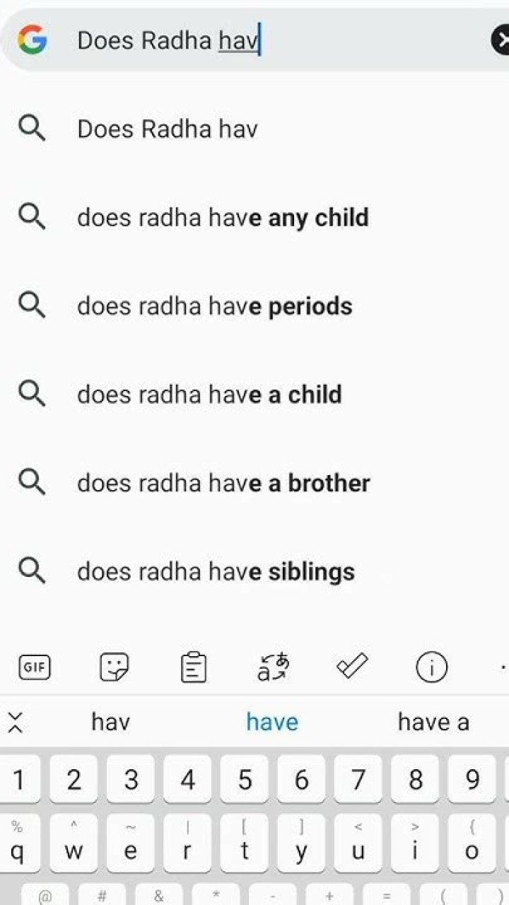 Does Radha have any child?
